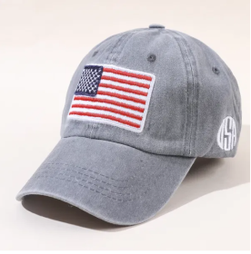 New baseball hat washed and made old letters peaked cap tide men and women American flag cotton multicolor hat