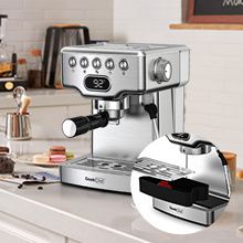 Espresso Machine; 20 bar espresso machine with milk frother for latte; cappuccino; Machiato; for home espresso maker; 1.8L Water Tank; Stainless Steel