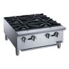 Commercial Gas Hotplate Cooktop in Stainless Steel with Four Lift-Off Burner Hot Plate