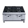 Commercial Gas Hotplate Cooktop in Stainless Steel with Four Lift-Off Burner Hot Plate