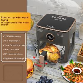 Full-automatic Large-capacity Visual Panoramic Air Fryer (Option: Rotating voice-US)