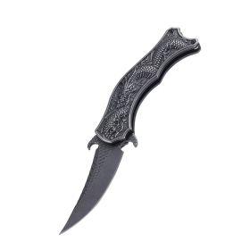 Portable Outdoor Survival Multi Function Folding Knife (Option: Stonewash)