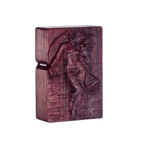 Boss Sandalwood Series Kerosene Lighter Brocade Box Packaging High-end Gift Lighter Factory Wholesale (Option: Red Sandalwood Goddess 1-No Oil)