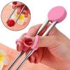 Learning Chopsticks Helper Training Chopstick Stainless Steel Chopsticks for Right or Left Handed Kids Teens Adults Beginners