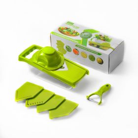 Multifunctional vegetable cutter kitchen tool grater potato radish grater (Color: Green)