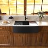 30 Black Farmhouse Sink Workstation - 30 Inch Kitchen Sink Gunmetal Black Stainless Steel 16 gauge Apron Front Kitchen Sink