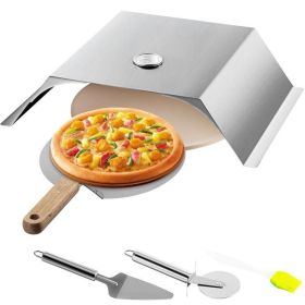 Family Traving And Party Outdoor Camp Portable Stainless Steel Pizza Oven With Kit (Color: Silver, size: 22")