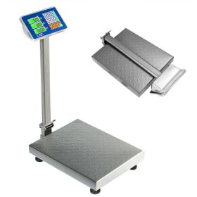 Home Commercial Used Computing Digital Floor Platform Scale (Color: Silver A, Capacity: 660 lbs)