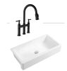 37&quot; L x 19&quot; W Farmhouse Kitchen Sink with kitchen faucet