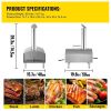 Outdoor Party Stainless Steel Portable Wood Pellet Burning Pizza Oven With Accessories