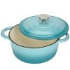 COOKWIN Enameled Cast Iron Dutch Oven with Self Basting Lid;  Enamel Coated Cookware Pot 3QT